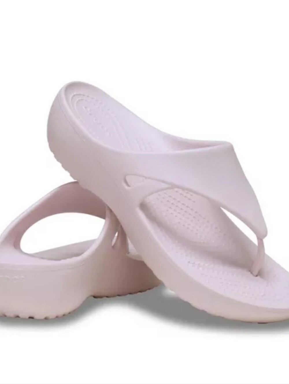 Crocs Kadee Wedge Flip-Flop Sandals- Barely Pink